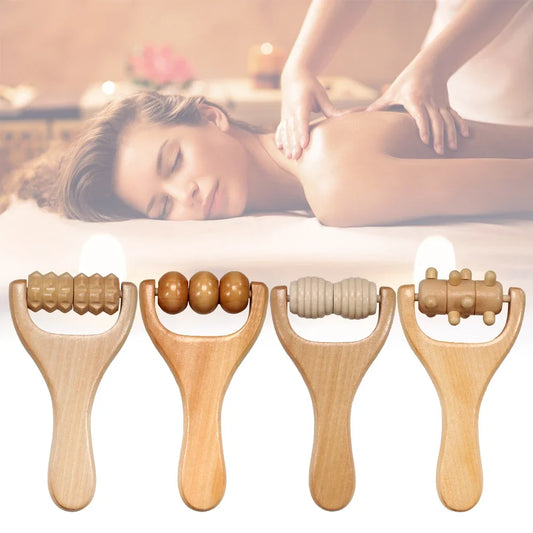 Massage Rollers Wooden Neck Roller Massager Wooden Trigger
